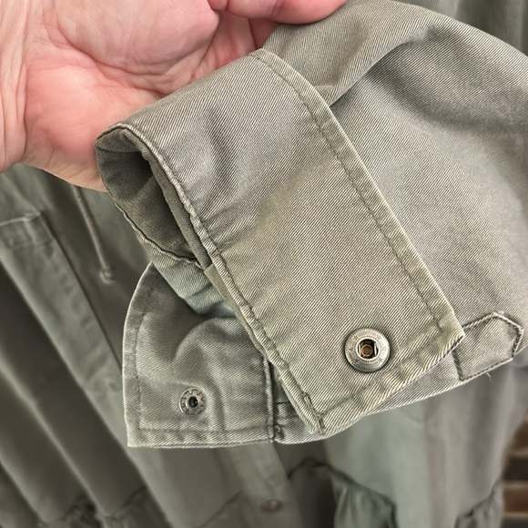 Maurice’s Women’s Plus Size Olive Green Peplum Hooded Jacket, Size 3X - Picture 4 of 6